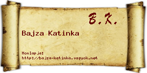 Bajza Katinka névjegykártya